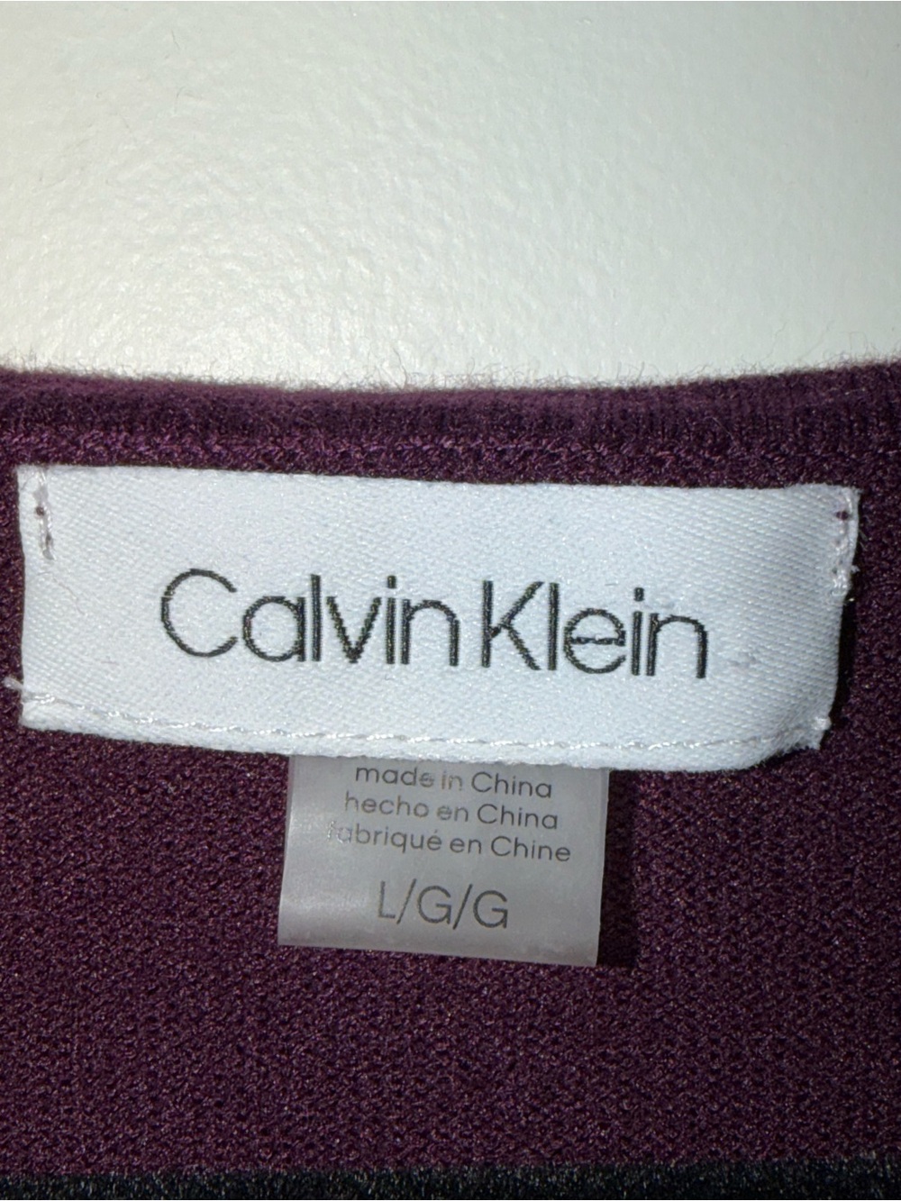 Calvin Klein Plum Bell-Sleeve V-Neck Dress - Picture 2 of 3
